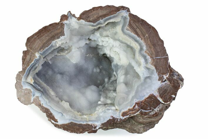 Crystal Filled Dugway Geode (Polished Half) - Fluorescent! #376198